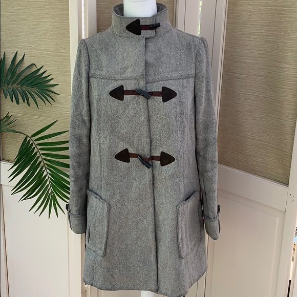 Old Navy Grey Duffel Coat, Heavy Warm Coat, Winter Duffel Coat, Long Coat - Picture 2 of 16